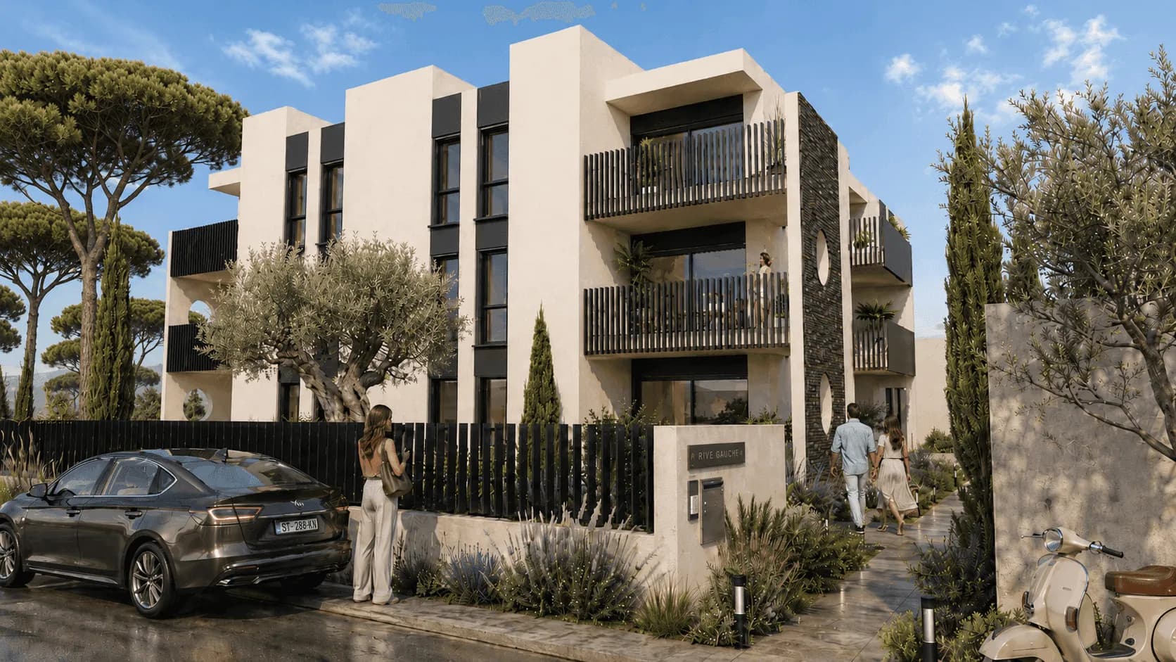 Entrée de la résidence Rive Gauche — Athaner Immobilier