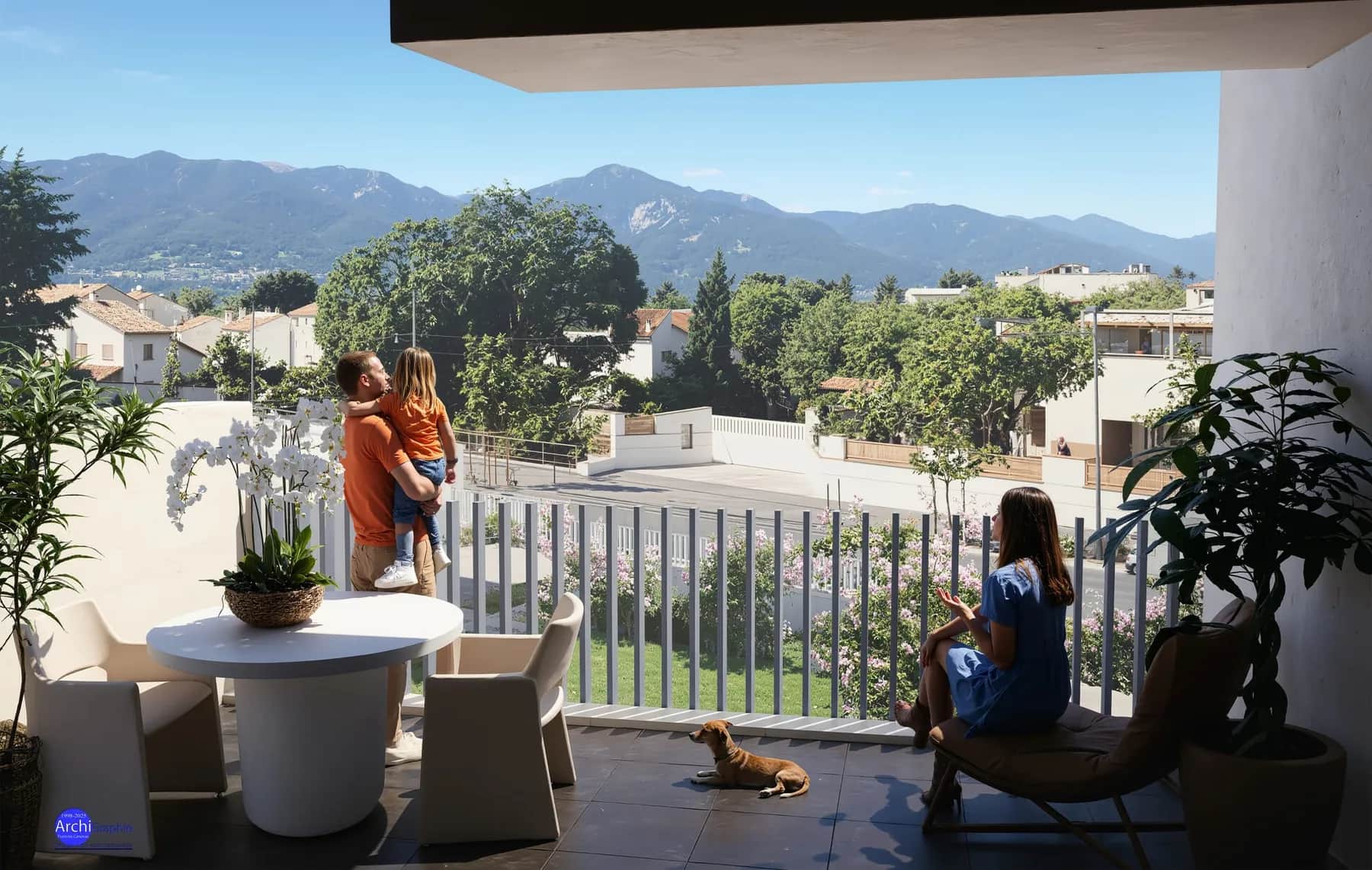 Terrasse d’un appartement Rive Gauche